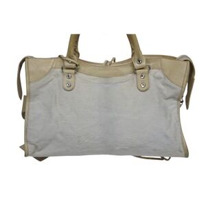 Balenciaga Porcupine Shoulder The Bag Handbag First Leather White